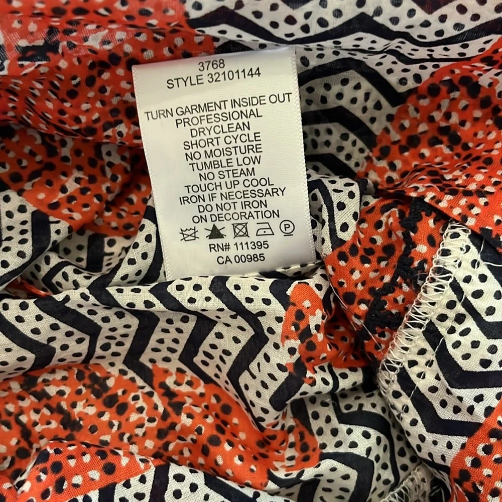 Tory Burch Red, Black & White Knit Swim Coverup
